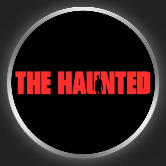 THE HAUNTED - Red Logo On Black Button