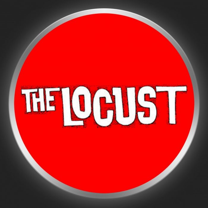 THE LOCUST - White Logo On Red Button