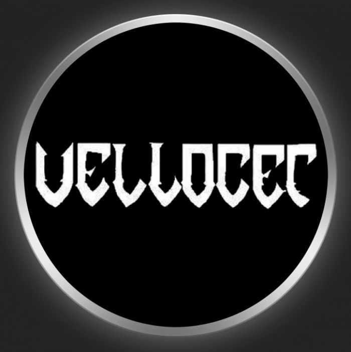 VELLOCET - White Logo On Black Button