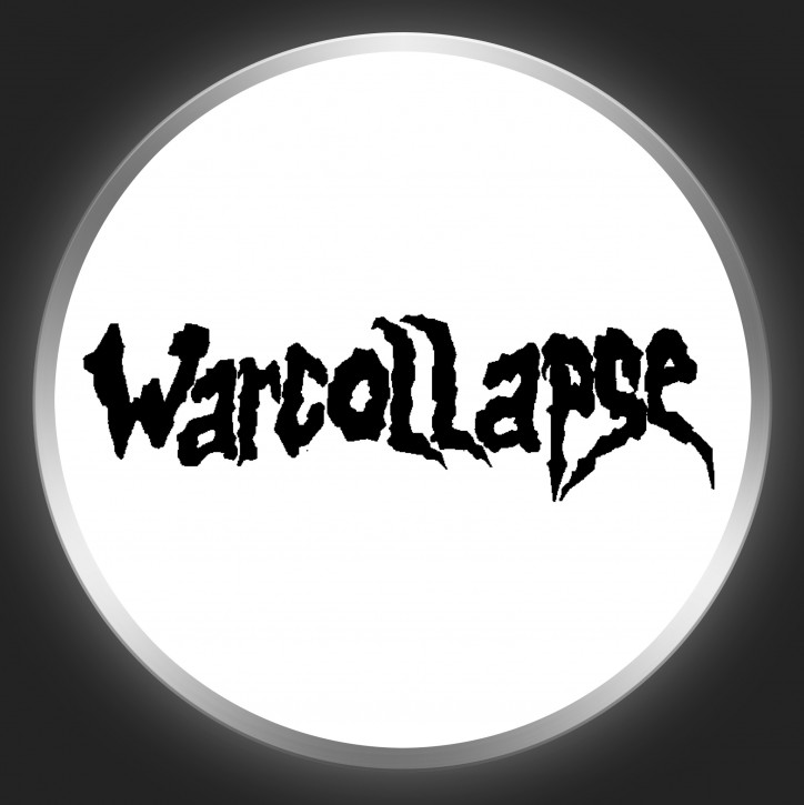 WARCOLLAPSE - Black Logo On White Button
